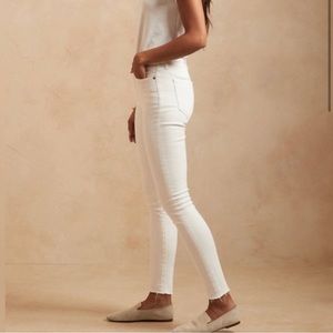 Banana Republic High Rise Skinny Jean 29 white